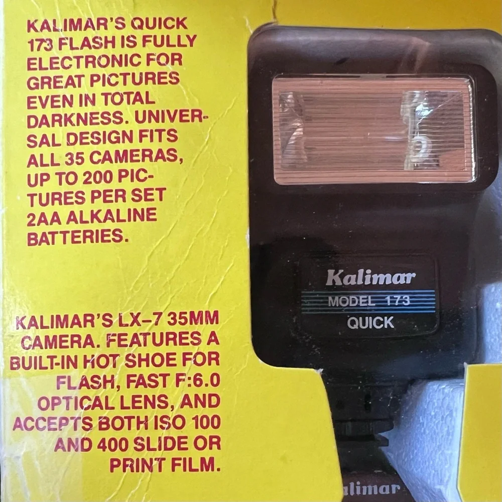 Vintage 1980's Kalimar LX-7 Deluxe 35mm Camera Outfit With Flash & Case K-6009